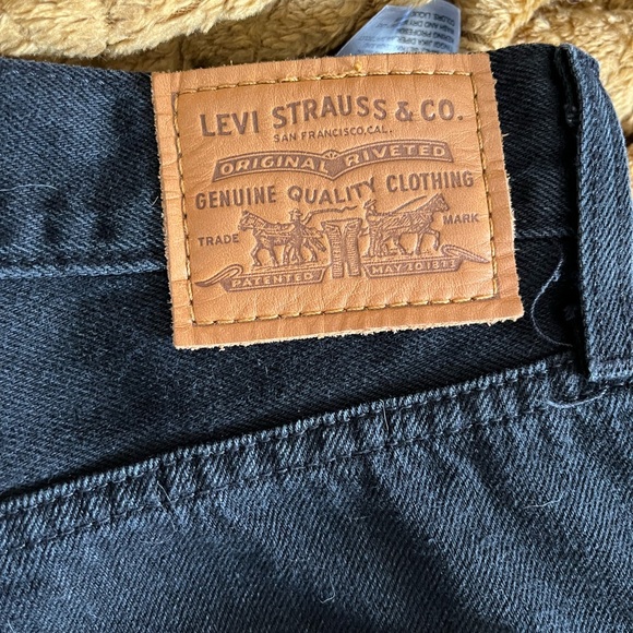 Dark denim jeans with ribcage waist and wide leg - Picture 3 of 4